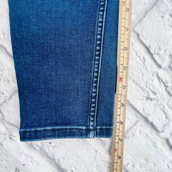 Free People Jeans Women's Size 29 Blue High Rise Stretch Destroyed Skinny - Picture 9 of 10